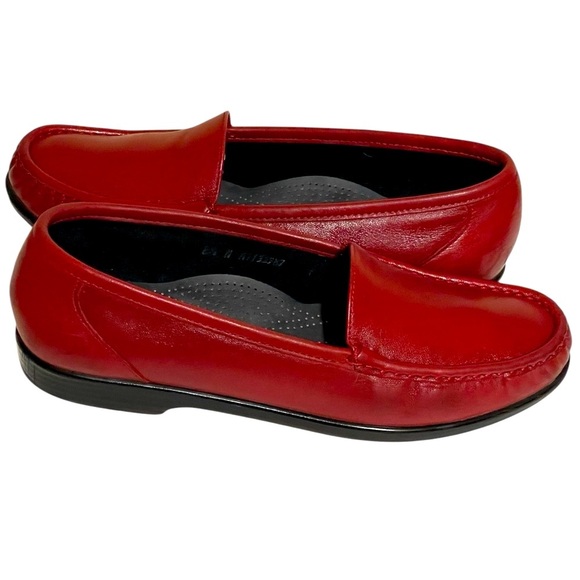 🔥SALE🔥SAS SIMPLIFY WOMENS RED LEATHER WOMENS LOAFERS SZ 8.5 N EUC - Picture 4 of 12